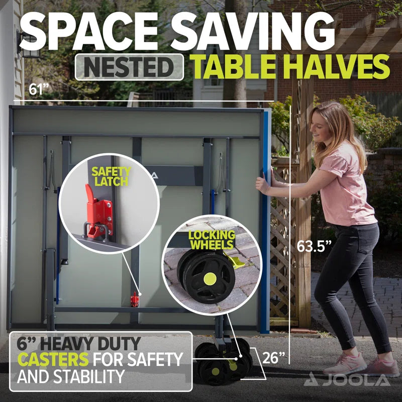 JOOLA Nova Pro Plus Outdoor Ping Pong Table - Professional Grade, Weather-Resistant, Foldable Design for Backyard, Patio & Game Room Fun