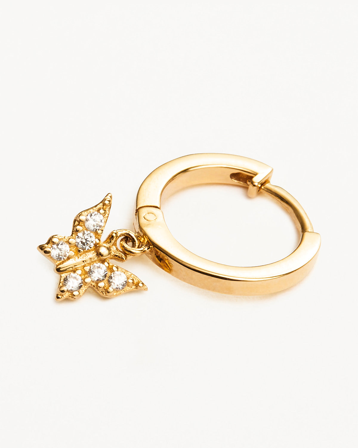 14K Solid Gold Fly With Me Hoop Earrings for Women - Elegant Dainty Everyday Hoops - Perfect for Work, Date Night & Special Occasions