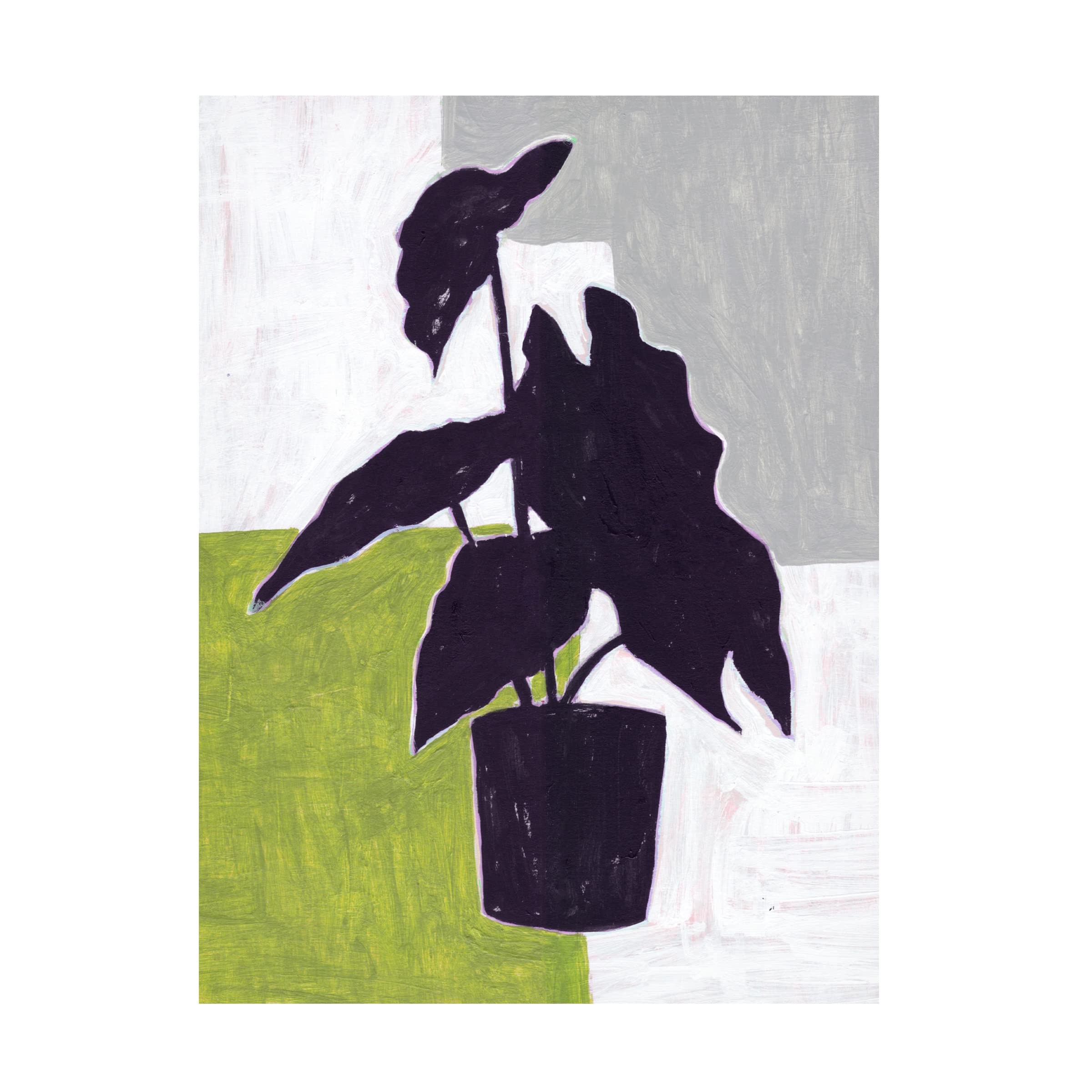 Trademark Fine Art 'Green Plantling I' Canvas Art by Melissa Wang - Modern Botanical Wall Decor for Living Room, Bedroom & Office