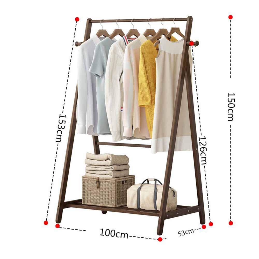 Modern Solid Wood Coat Rack Stand - Multi-Functional Garment & Hat Hanger for Bedroom, Living Room, Entrance or Office - Space Saving Floor Standing Clothes Organizer (Perfect for Small Apartments, Dorm Rooms and Entryway Storage)