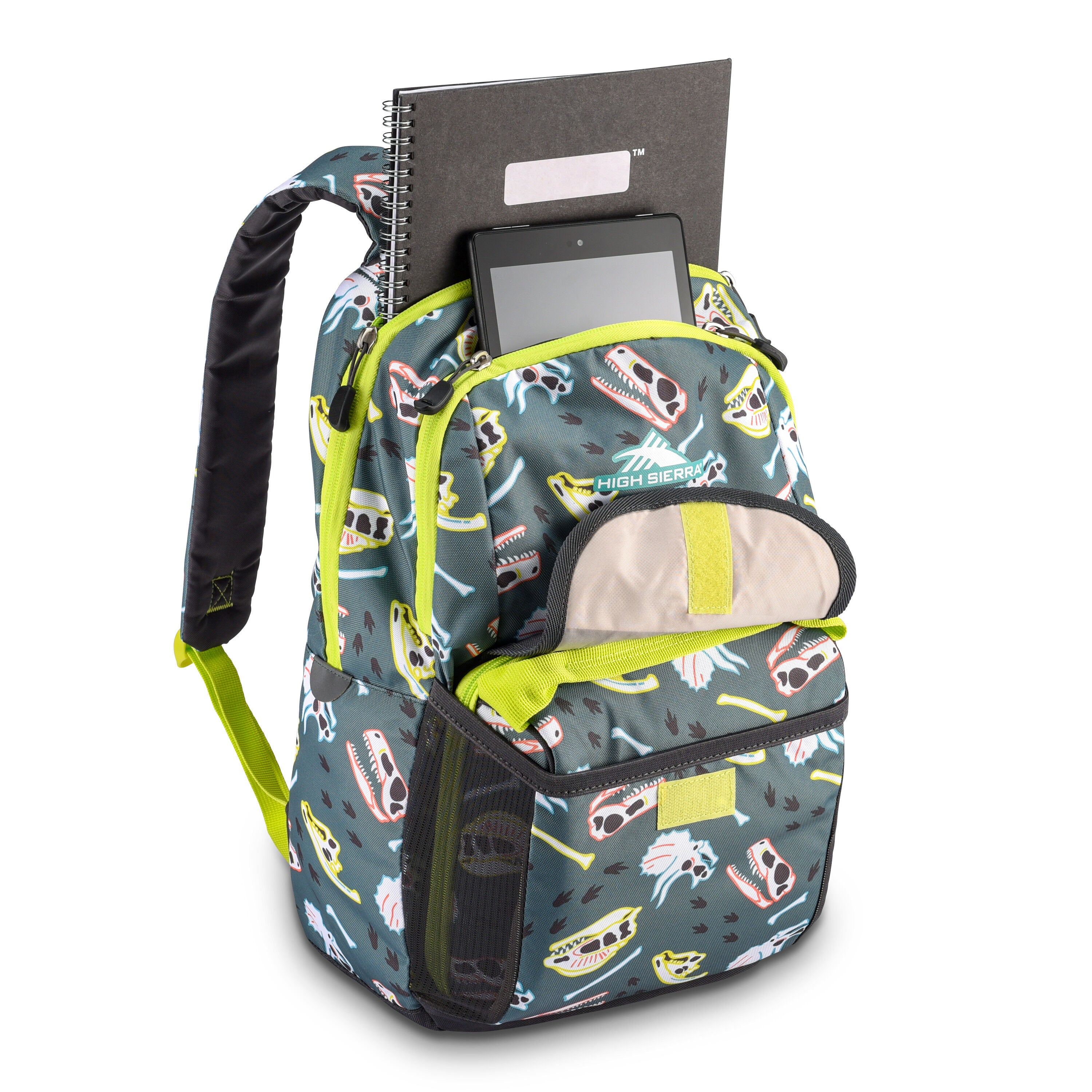 High Sierra Ollie Lunchkit Backpack for Kids - Dino Dig & Mercury Print - Insulated School Lunch Bag for Boys & Girls - Perfect for School, Picnics & Outdoor Adventures