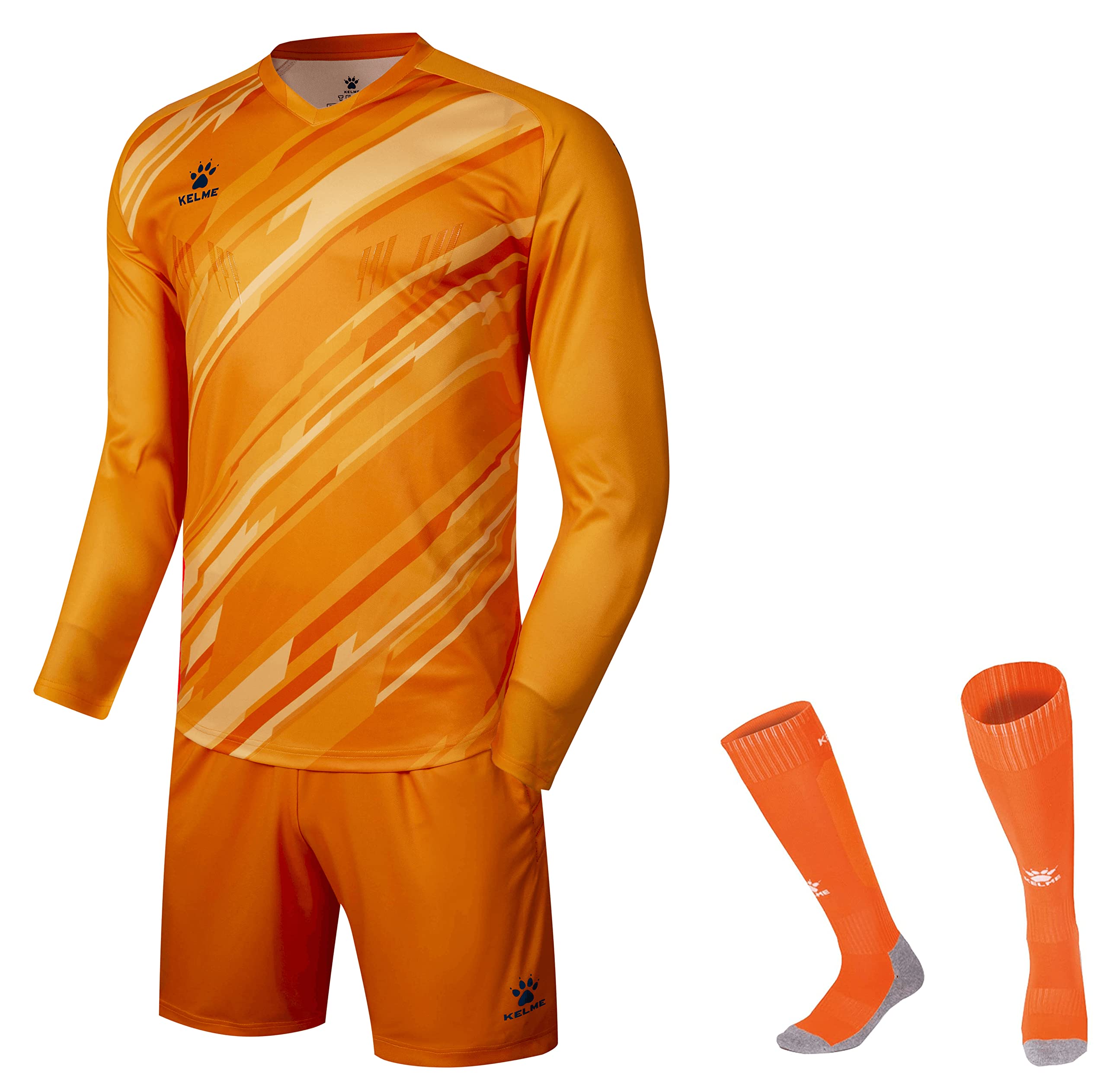 KELME Professional Soccer Goalkeeper Jersey Set - Padded Goalie Shirt, Shorts & Socks for Men, Adults & Youth - Perfect for Training, Matches & Tournaments