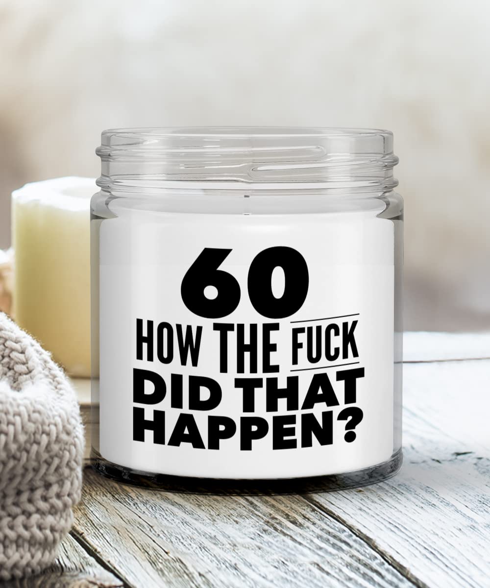 60th Birthday Gifts for Women & Men - Funny 60th Birthday Gag Gift Ideas - Novelty 60th Birthday Decor Candles - Perfect for Retirement Parties & Milestone Celebrations