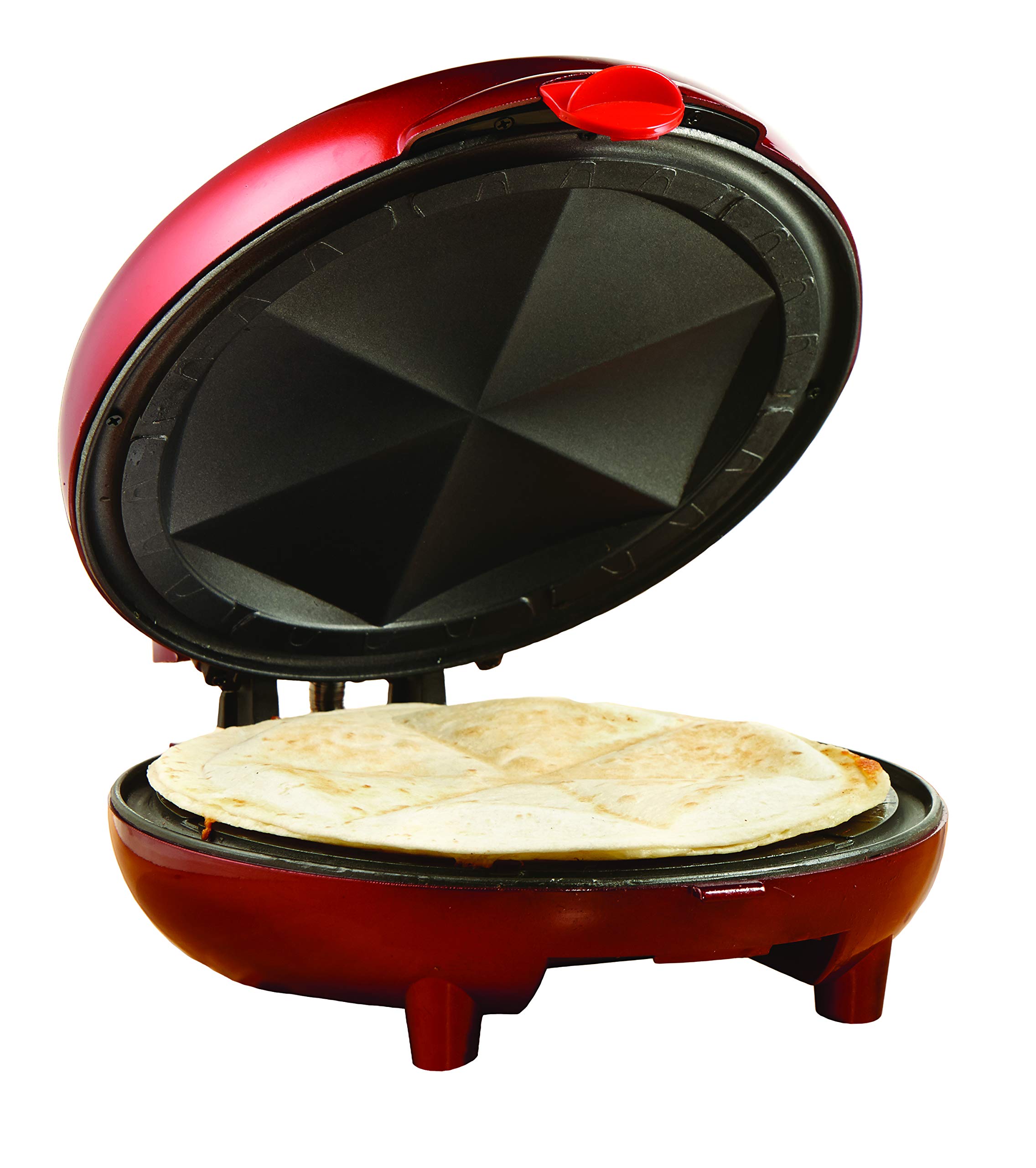 Brentwood TS-120 8-Inch Red Quesadilla Maker - Electric Tortilla Press for Quick & Easy Mexican Meals - Perfect for Home, Parties & Restaurants