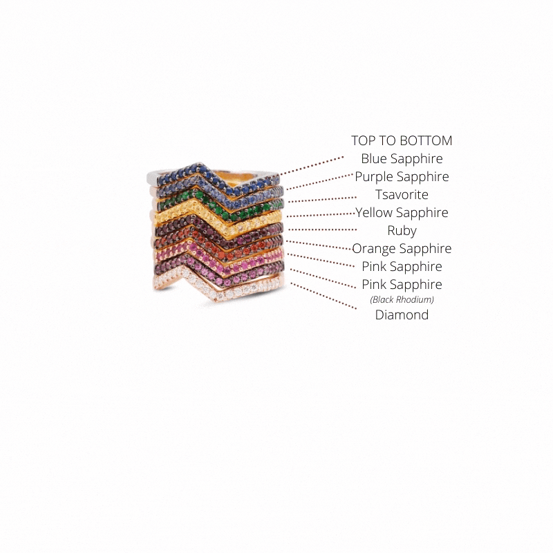 Origami Ziggy Micro Rings - Small Dainty Stackable Rings for Women, Minimalist Jewelry Gift for Her - Perfect for Everyday Wear, Layering & Special Occasions