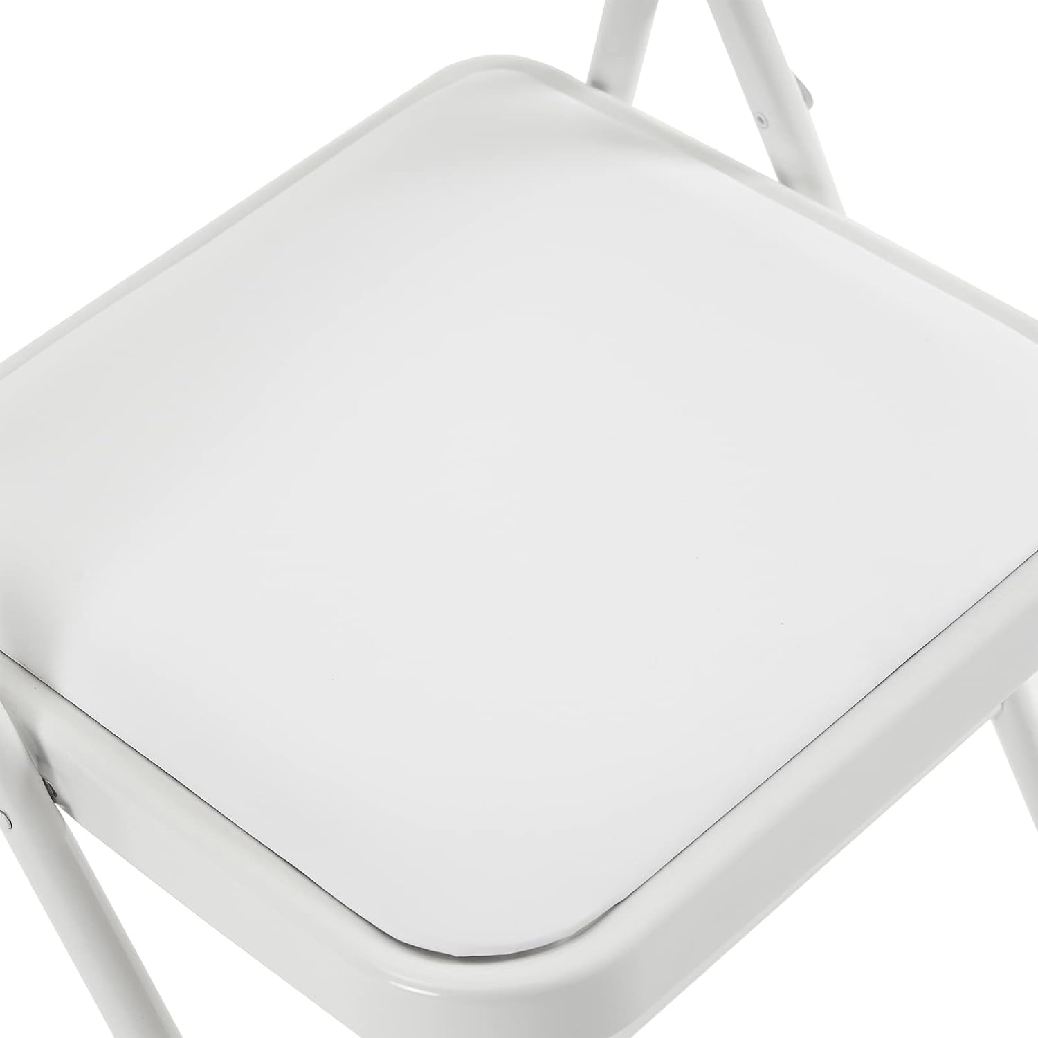 Simpli-Magic 6-Pack Padded Folding Chairs with Cushioned Seat & Back - Comfortable Portable Chairs for Home, Office, Indoor & Outdoor Events - Perfect for Weddings, Parties, Camping & Picnics (White)
