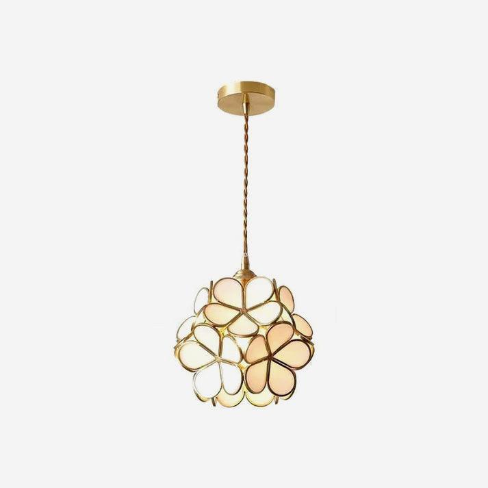 Modern Glass Petal Pendant Light - Elegant Floral Ceiling Lighting Fixture for Dining Room, Kitchen Island & Bedroom Decor