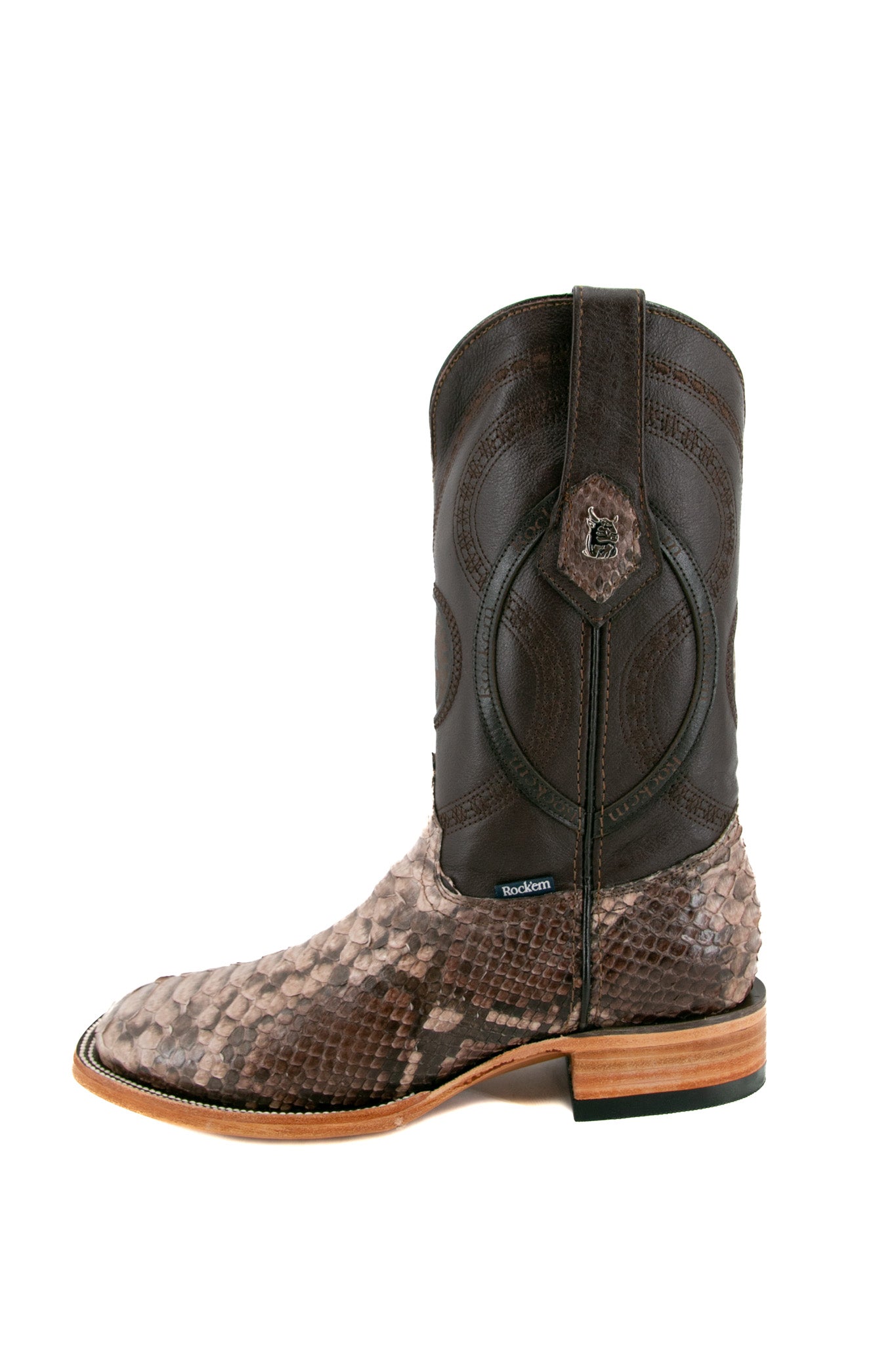 Exotic Python Square Toe Cowboy Boots for Men & Women - Western Style Fashion Boots for Rodeo, Country Music Festivals & Night Out