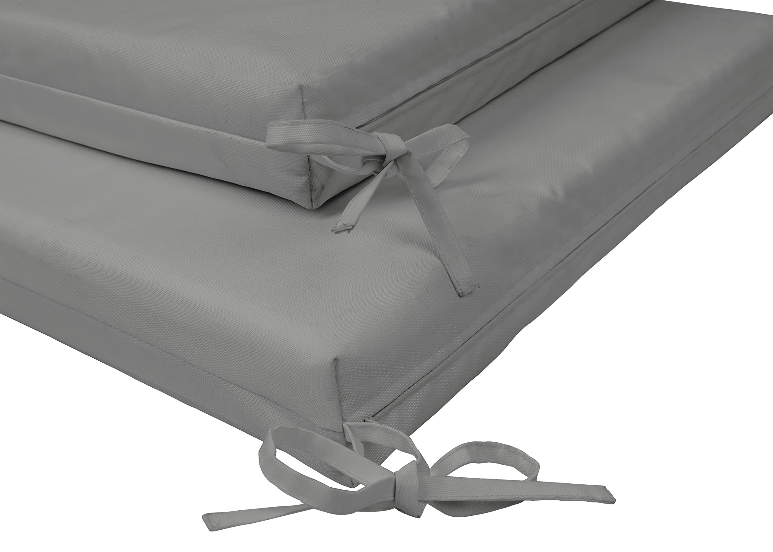 Premium 20x20 Inch Indoor/Outdoor Square Chair Cushions with Ties - Waterproof Patio Seat Cushions Set of 2 for Garden Furniture, Deck Chairs & Home Decor (Gray) - Perfect for Backyard Lounging, Poolside Relaxation & Outdoor Dining