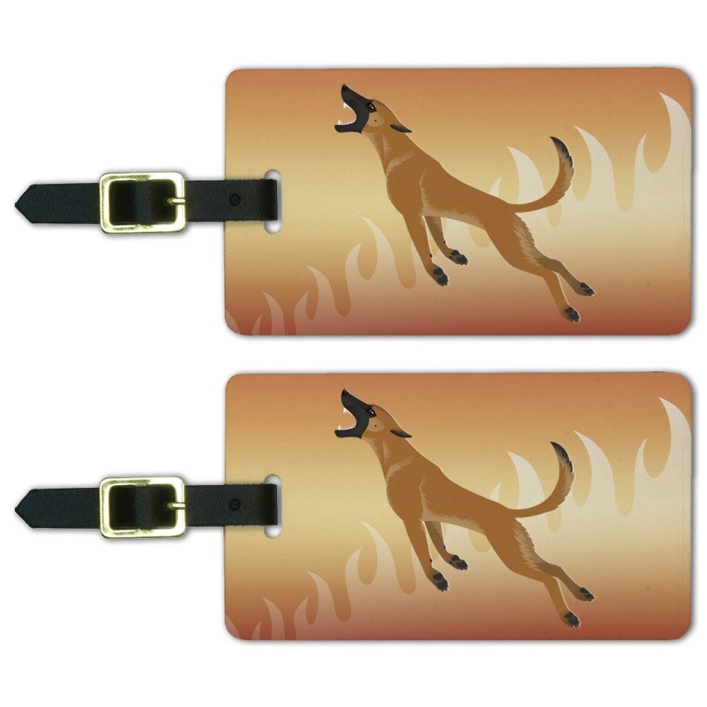 Belgian Malinois Dog Bite Training Luggage ID Tags - Durable Carry-On Cards for Police K9, Military & Security Dogs (Set of 2) - Perfect for Travel, Airports & Training Sessions