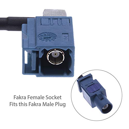 Keple Dual Fakra Car Radio Antenna Adapter - Double Fakra Plug Vehicle Aerial Connector for FM Stereo & GPS Navigation Systems | Compatible with Multiple Car Models | Perfect for Car Audio Upgrades & Signal Enhancement