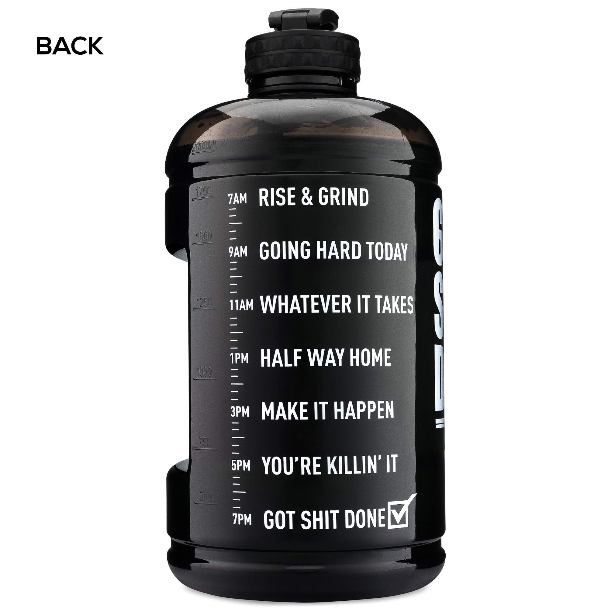 64oz Motivational Water Bottle with Straw & Time Markers - Gym, Hiking, Office