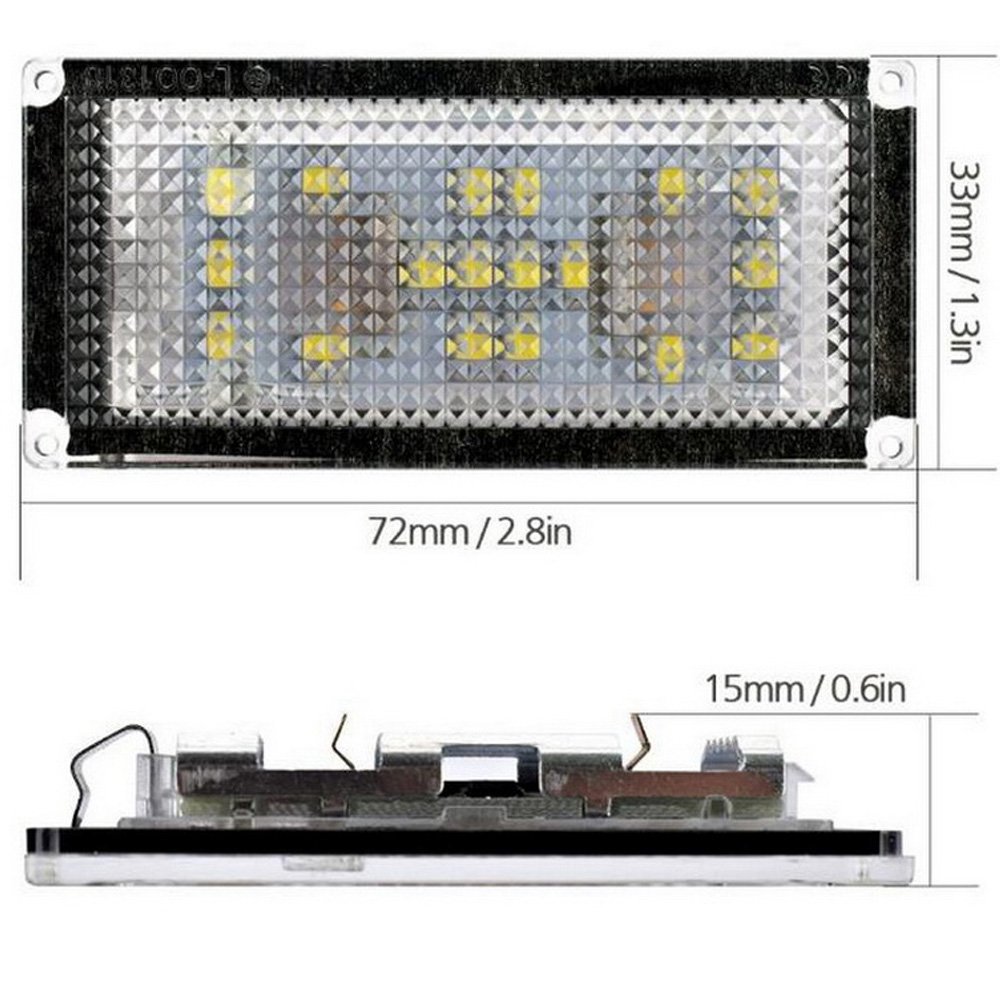 2X Error Free LED License Plate Lights for BMW E66 E65 7-Series 735i 750Li 760Li 2006-2008 – Bright Car Styling Upgrade for Night Driving & Enhanced Visibility