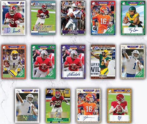 2021 Leaf Pro Set Metal Football Trading Cards Box - 12 Cards per Box (Includes 6 Autograph Cards) | Perfect for Collectors, Investors & Fantasy Football Fans