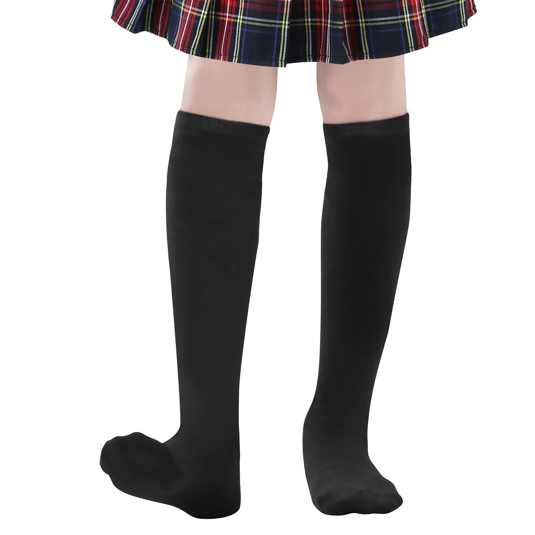 Zando Kids Soccer Socks - Knee High Cotton Athletic Socks for Boys & Girls - Breathable Youth Baseball Socks for Sports & Training - Perfect for Soccer, Baseball, and School PE Activities