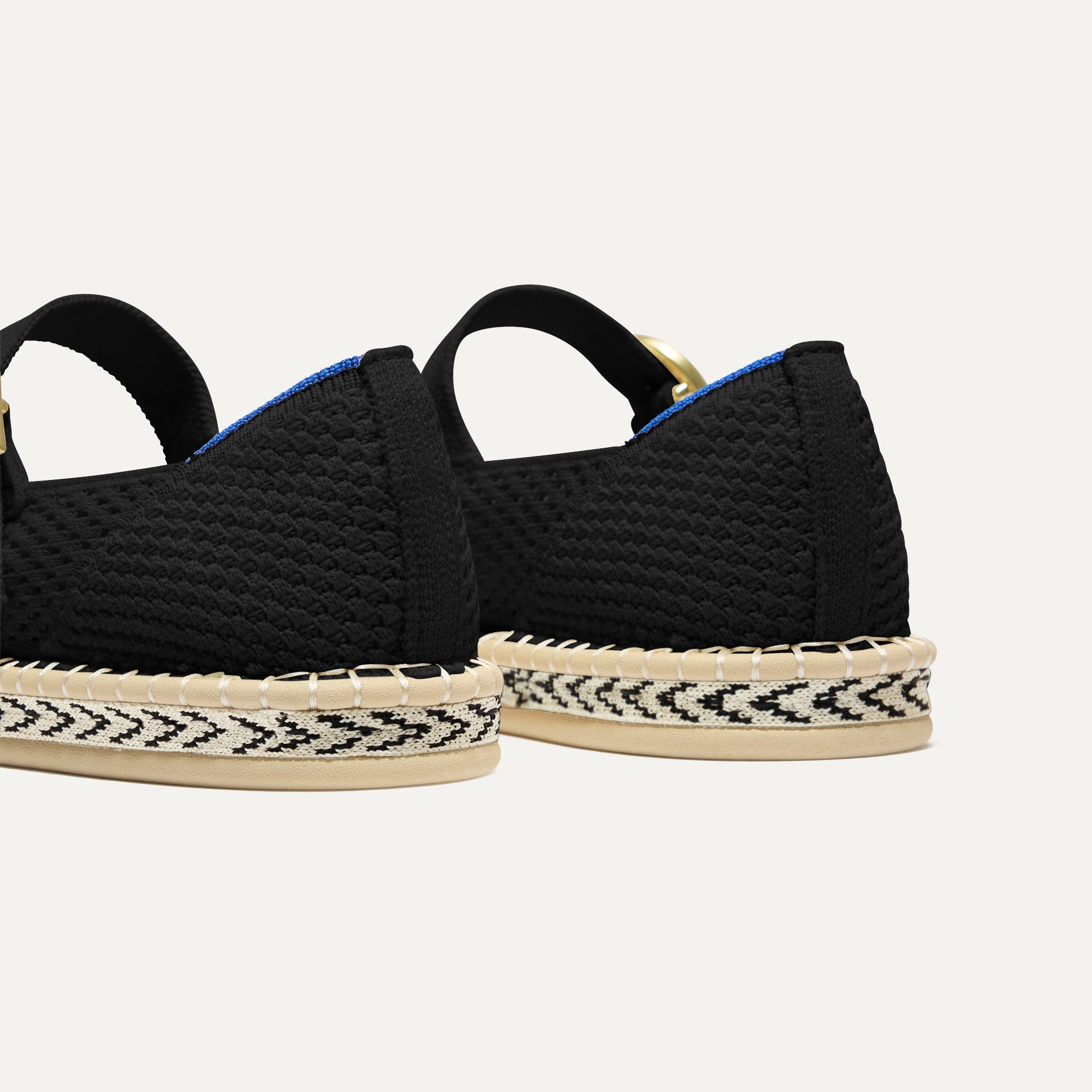 Black Espadrille Mary Jane Shoes - Comfortable & Stylish Flats for Women - Perfect for Casual Outings, Summer Walks & Beach Vacations