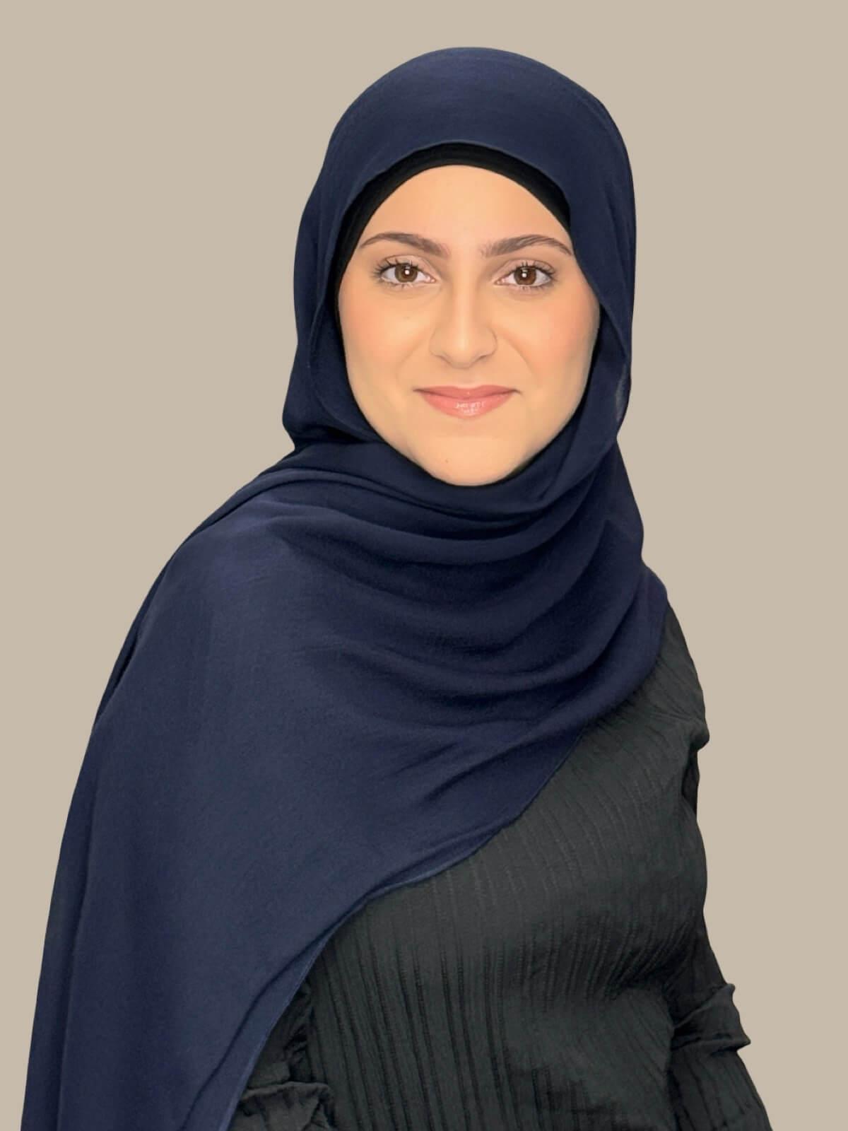 Stylish Cotton Modal Hijab for Women - Sea Storm Color - Perfect for Daily Wear, Prayer & Special Occasions