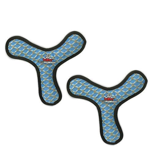**TUFFY - World's Toughest Soft Dog Toy - MEGA Boomerang with Squeakers - Multi-Layer Durable Design for Tug, Toss & Fetch - Machine Washable & Floats - Perfect for Playtime & Outdoor Adventures (Chain Link 2 Pack)**