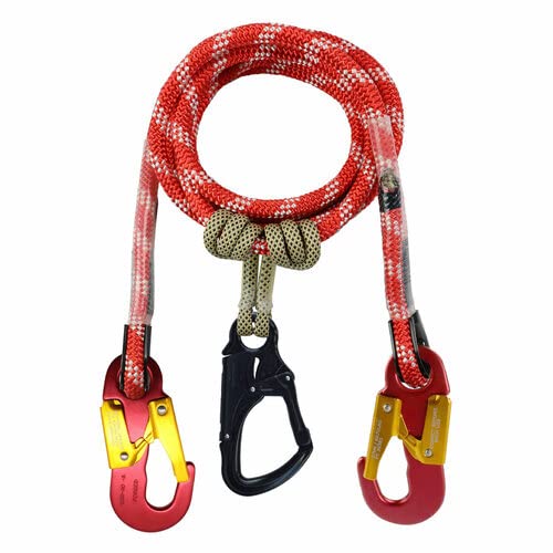 **Red-3 2-in-1 Prusik Positioning Lanyard - Static Kernmantle Rope - 1/2