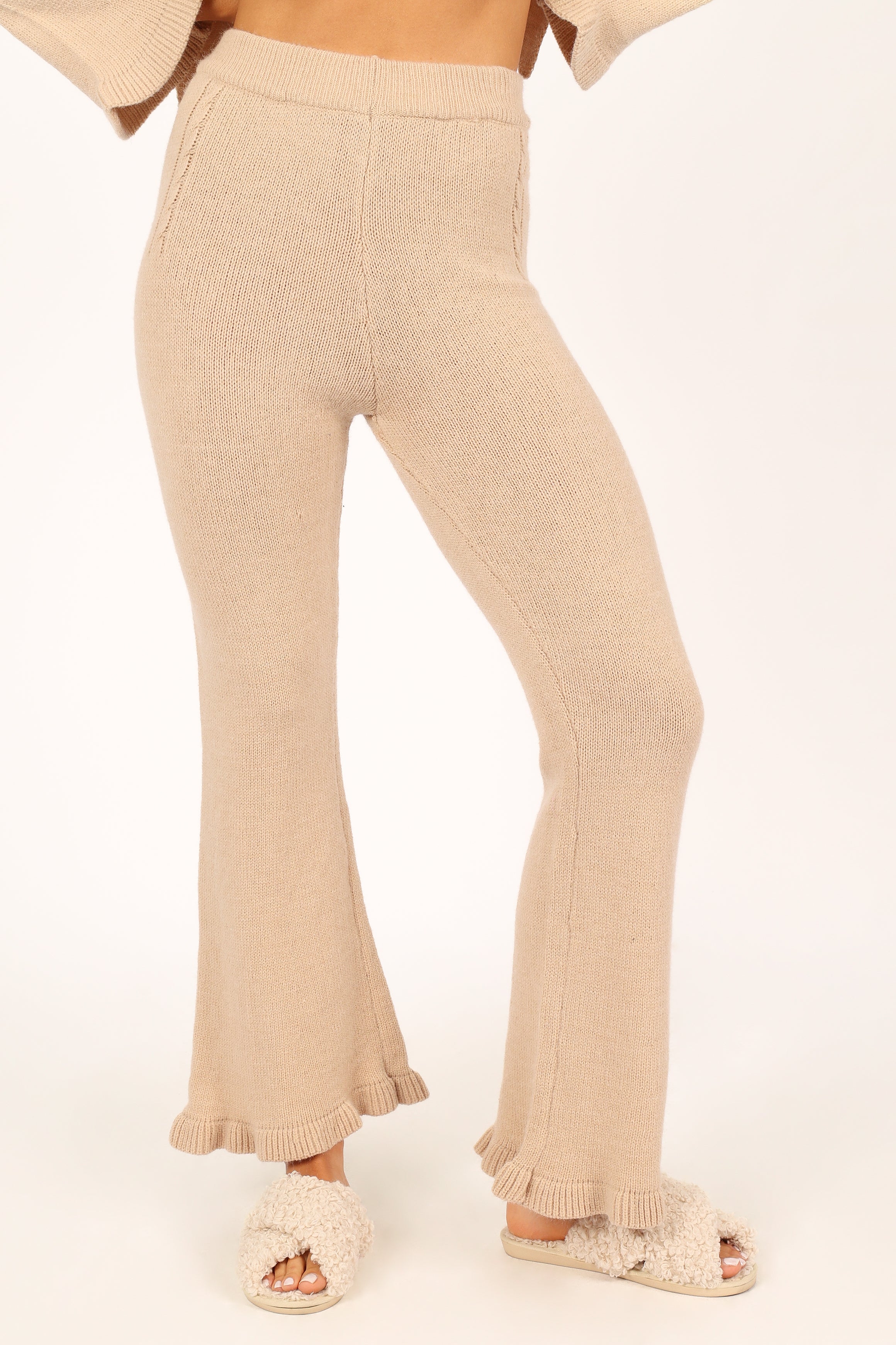 Boa Knitted Sweater and Scarf Set - Soft Oatmeal Color for Women | Cozy Winter Outfit for Casual Wear & Outdoor Activities