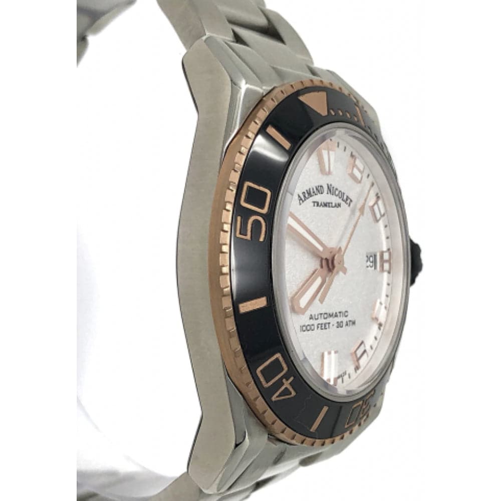 ARMAND NICOLET A480ASN NS MA4480AA Men's Luxury Automatic Watch with Black Silicone Strap - Perfect for Business, Formal Occasions & Everyday Wear