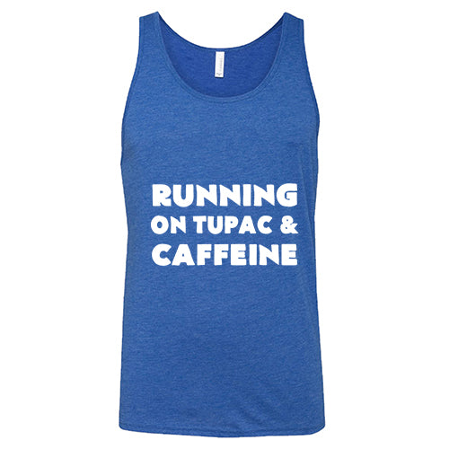 Unisex Running On Tupac And Caffeine Graphic Tee - Vintage Rap Music & Coffee Lover T-Shirt for Casual Wear, Gym, Concerts & Street Style