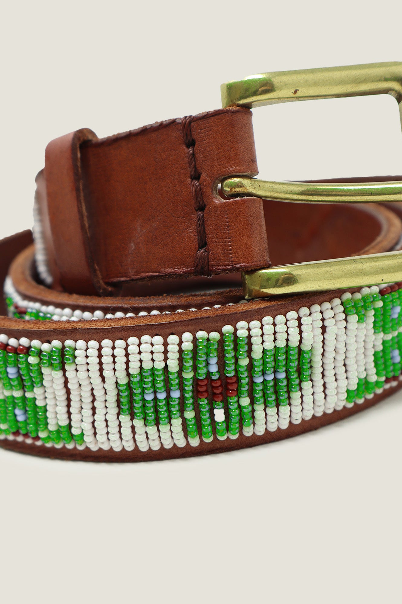 Floral Belt for Women - Elegant White & Green Flower Waist Belt | Perfect for Weddings, Parties & Boho Outfits