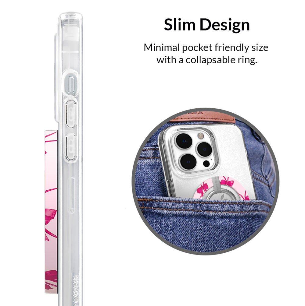 Ballerina Bows MagSafe Grip Ring - Secure Phone Holder for iPhone 13/14/15 Pro Max, Anti-Slip Finger Strap for Easy One-Handed Use - Perfect for Commuting, Shopping, and Taking Selfies
