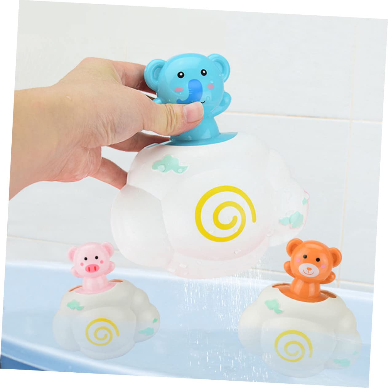 2 Sets Floating Bath Toys for Kids - Fun Bathtub Duck & Animal Toys (4 Pieces) - Perfect for Toddler Bath Time & Sensory Play