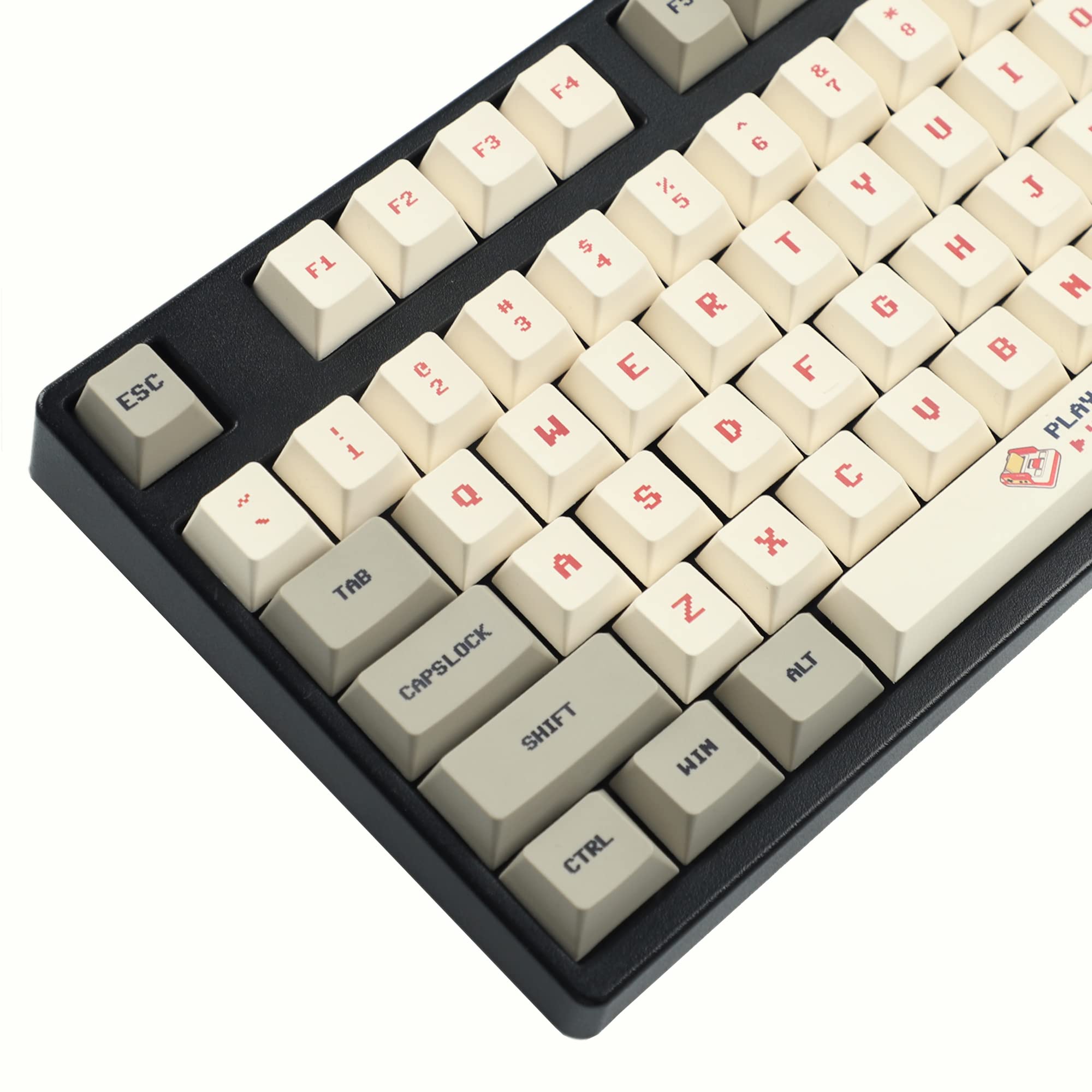 Cherry Profile PBT Dye-Sublimation Keycap Set - 151 Keys for MX Mechanical Keyboards (GMMK, Filco, GK61, KBD75, TKL) - Retro Gameboy Style for Gaming & Typing