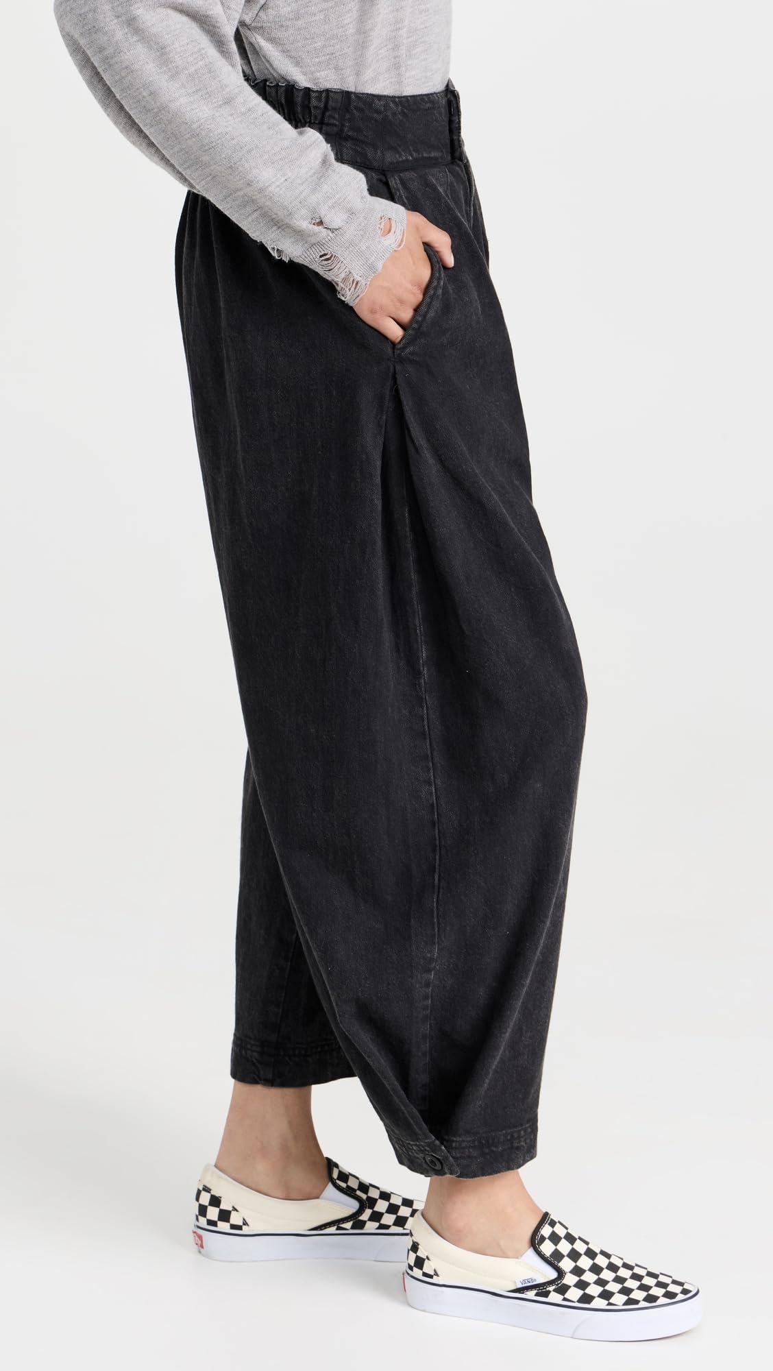Free People Women's Cool Harbor Wide Leg Pants - Soft Linen Blend High Waist Casual Beach Pants for Summer Vacation & Boho Style Outfits
