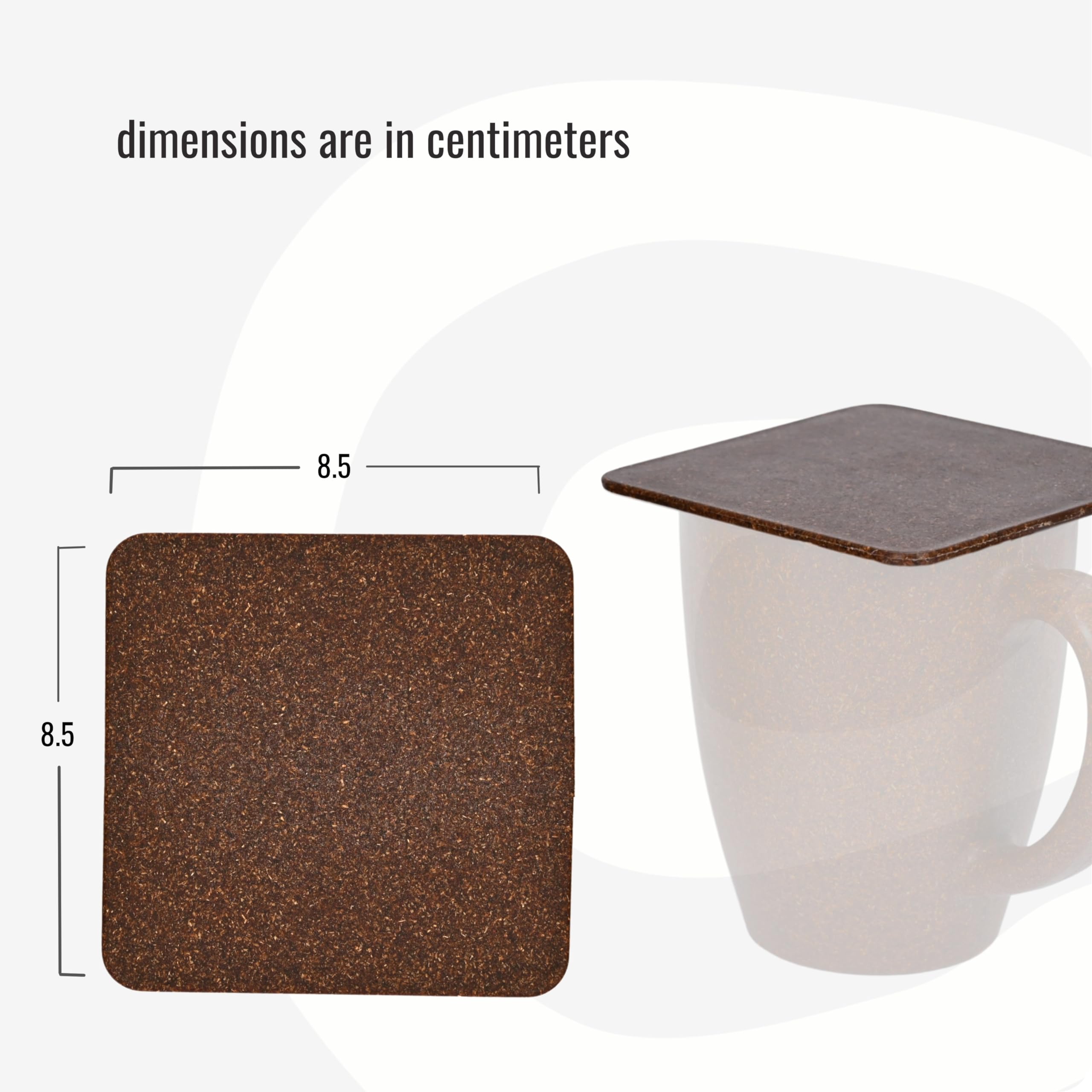 Eco-Friendly Bamboo & Rice Husk Coasters Set of 6 - Natural Table Protectors for Hot Pots, Tea Cups, Coffee Mugs & Glasses - Perfect for Dining Tables, Coffee Shops & Home Decor