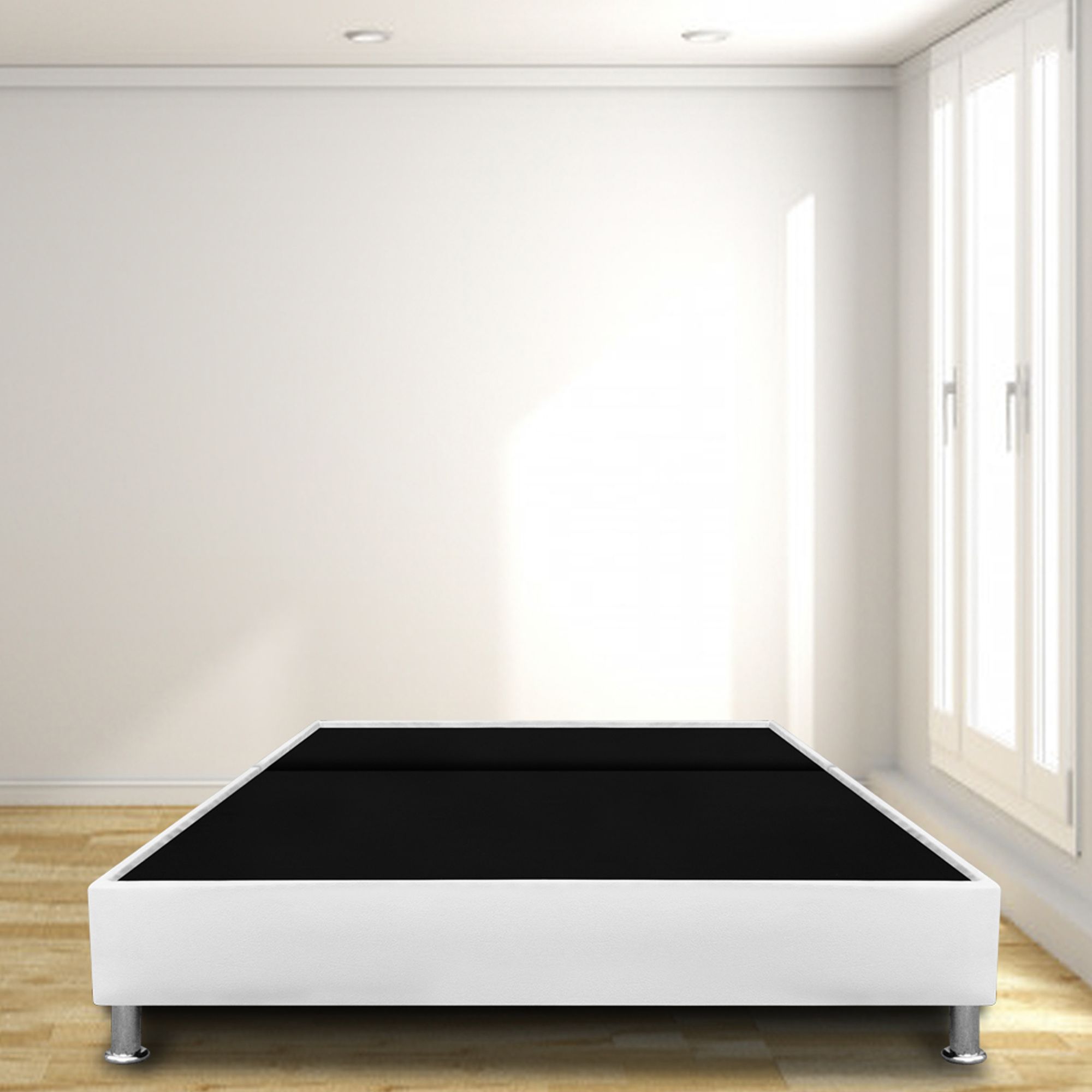 Split Bed Base White 120x30cm for Semi-Double Mattress 120x190cm with Edge - Perfect for Guest Beds, Dorm Rooms & Space-Saving Bedroom Solutions