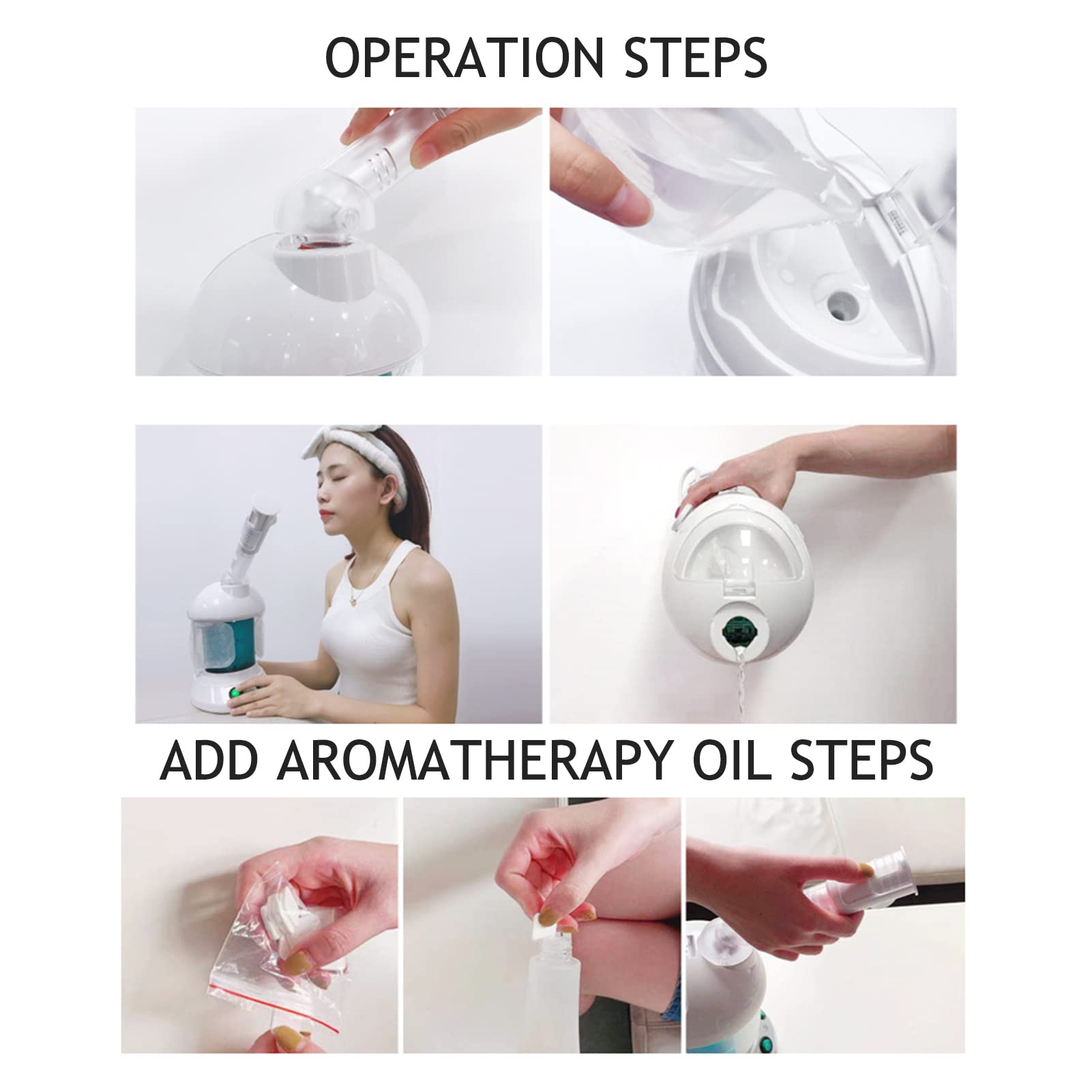 EXCLUZO 360° Ionic Facial Steamer with Hot Spray - Deep Moisturizing Skin Care for Home Spa & Relaxation - Perfect for Hydration, Blackhead Removal & Glowing Skin
