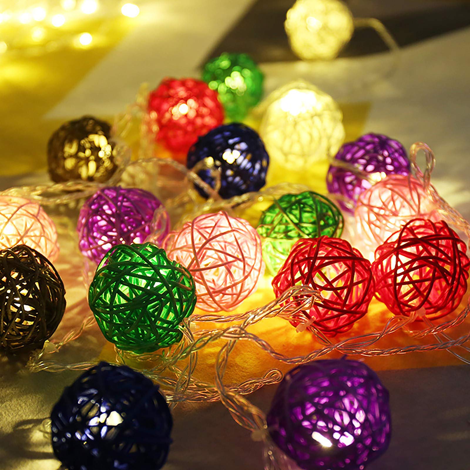 Multicolor LED String Lights - Small Lantern Fairy Lights for Christmas Decorations, Party, Wedding & Outdoor Lighting | Waterproof & Energy Efficient