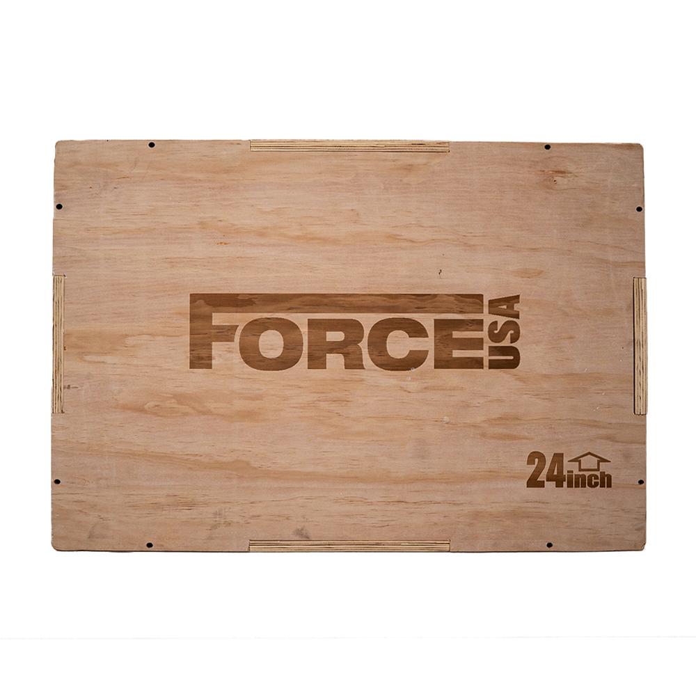 Force USA Wooden Plyo Box - Adjustable Jump Box for CrossFit, Plyometrics & Home Gym Workouts - Perfect for Strength Training & Cardio Exercises