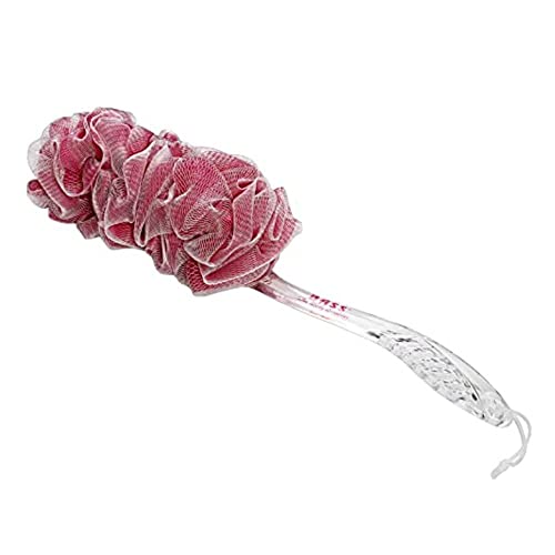 Premium Nylon Mesh Body Scrubber with Long Handle - Soft Bath Brush & Exfoliating Loofah for Men & Women - Ideal for Shower, Spa & Deep Skin Cleansing (Multicolor, Pack of 1)