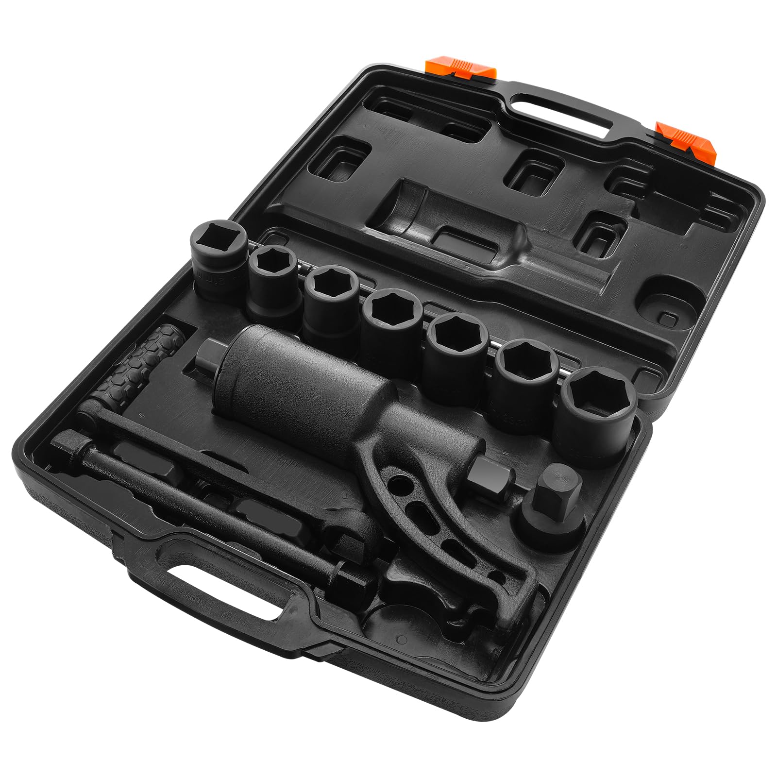VEVOR 1 Inch Drive Heavy Duty Torque Multiplier Wrench Set with 8 Sockets (24-38mm) & Storage Case - 4800N.m Lug Nut Remover, 1:58 Ratio for Truck, RV, and Industrial Equipment Maintenance