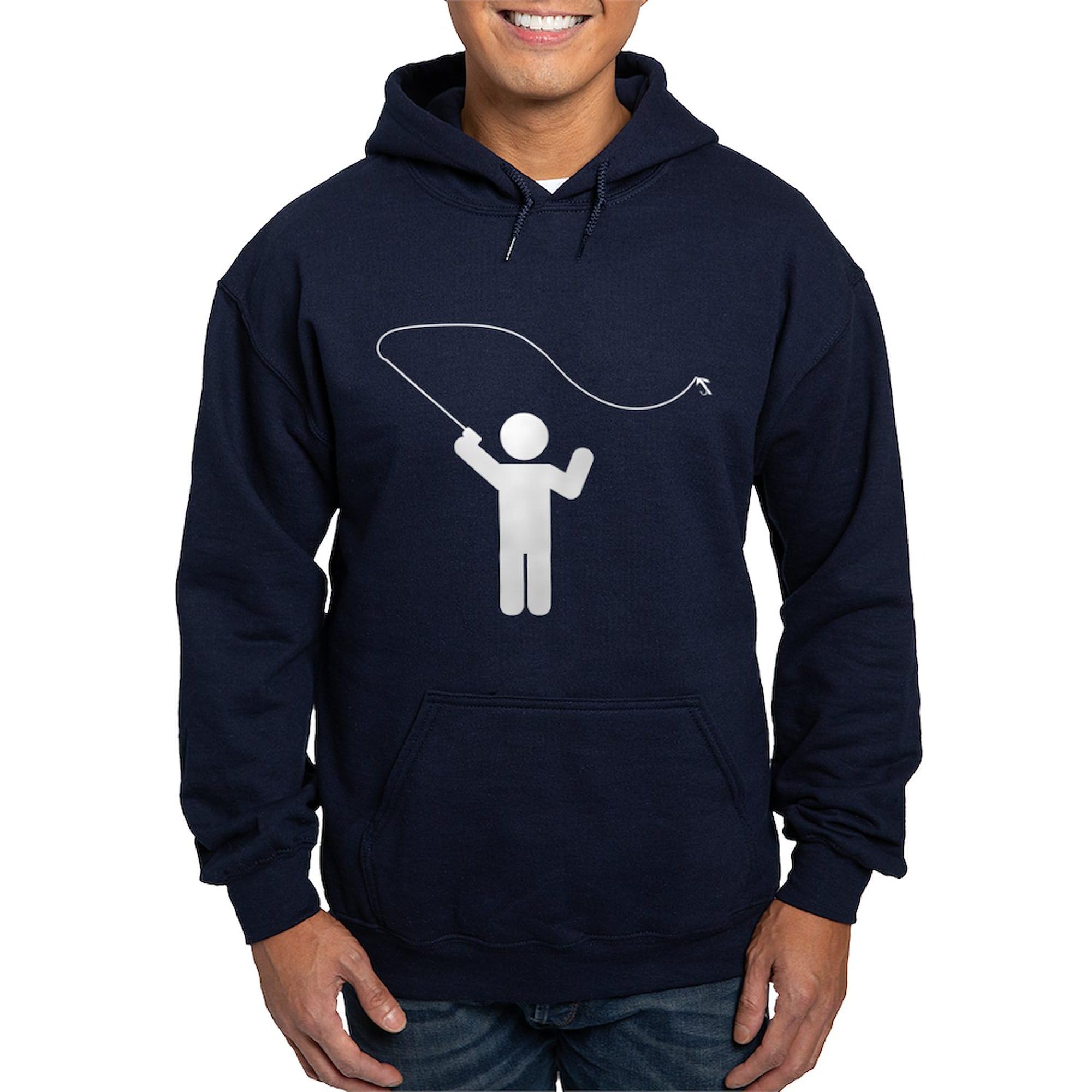 Fly Fishing Hoodie for Men - Dark Regular Fit Pullover Hooded Sweatshirt | Comfortable & Durable for Outdoor Fishing & Casual Wear