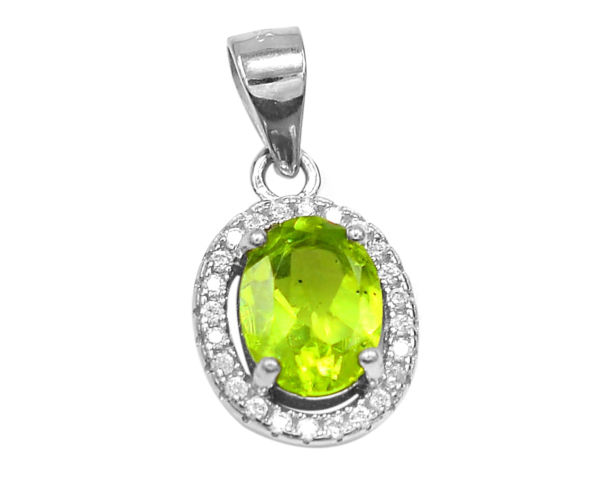 Natural Green Peridot Jewelry Set - 925 Sterling Silver Ring, Earrings & Pendant | August Birthstone Gift for Women, Girlfriend, Wife | Perfect for Christmas, Birthday & Anniversary Gifts