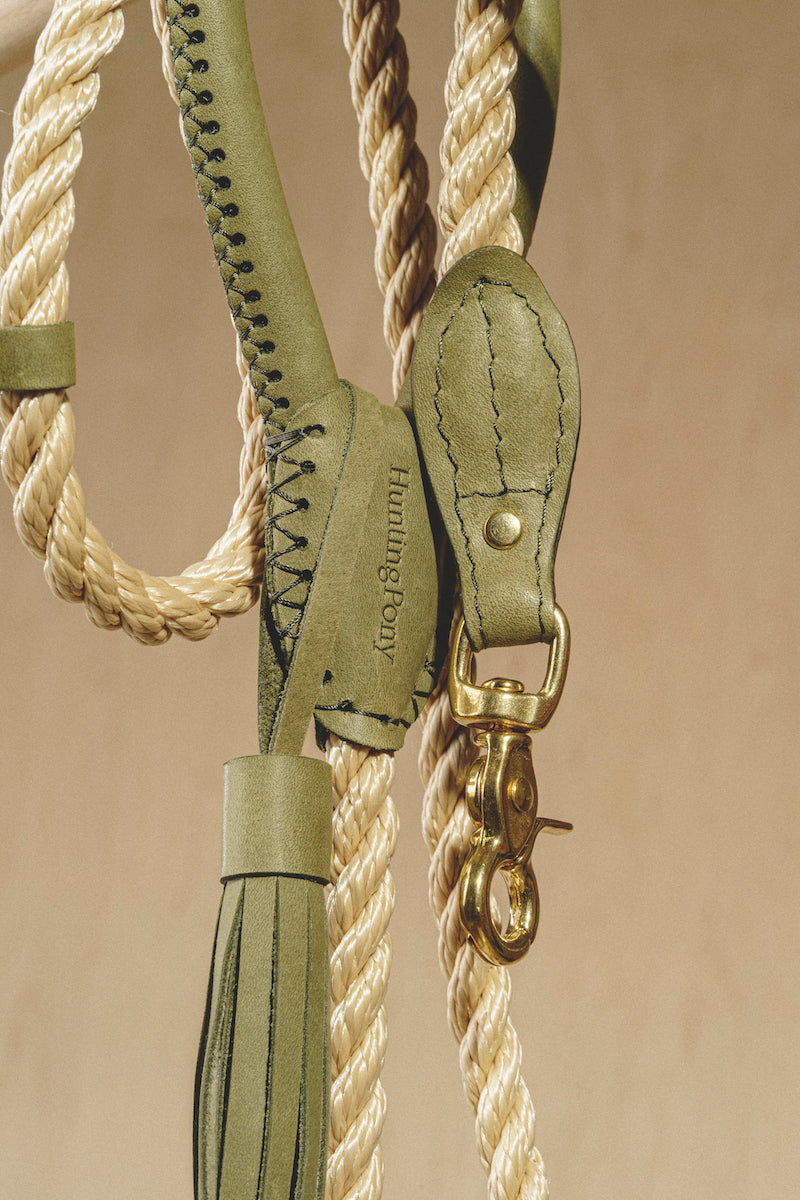 Premium Dog Walking Kit - Durable Country Leash & Collar Set in Green for Outdoor Adventures, Hiking, and Daily Walks
