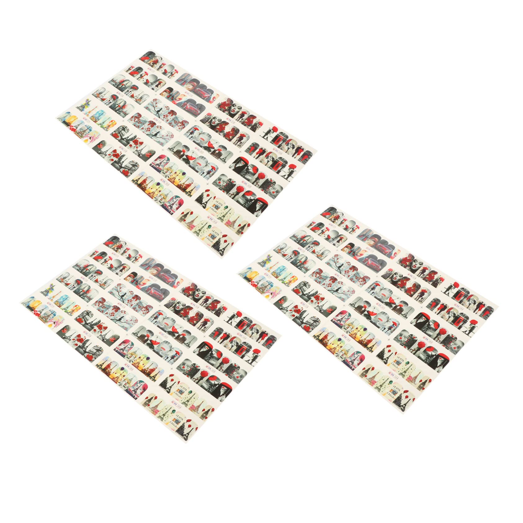 Christmas Nail Stickers - 3 Sheet Santa & Nativity Designs for Holiday Parties