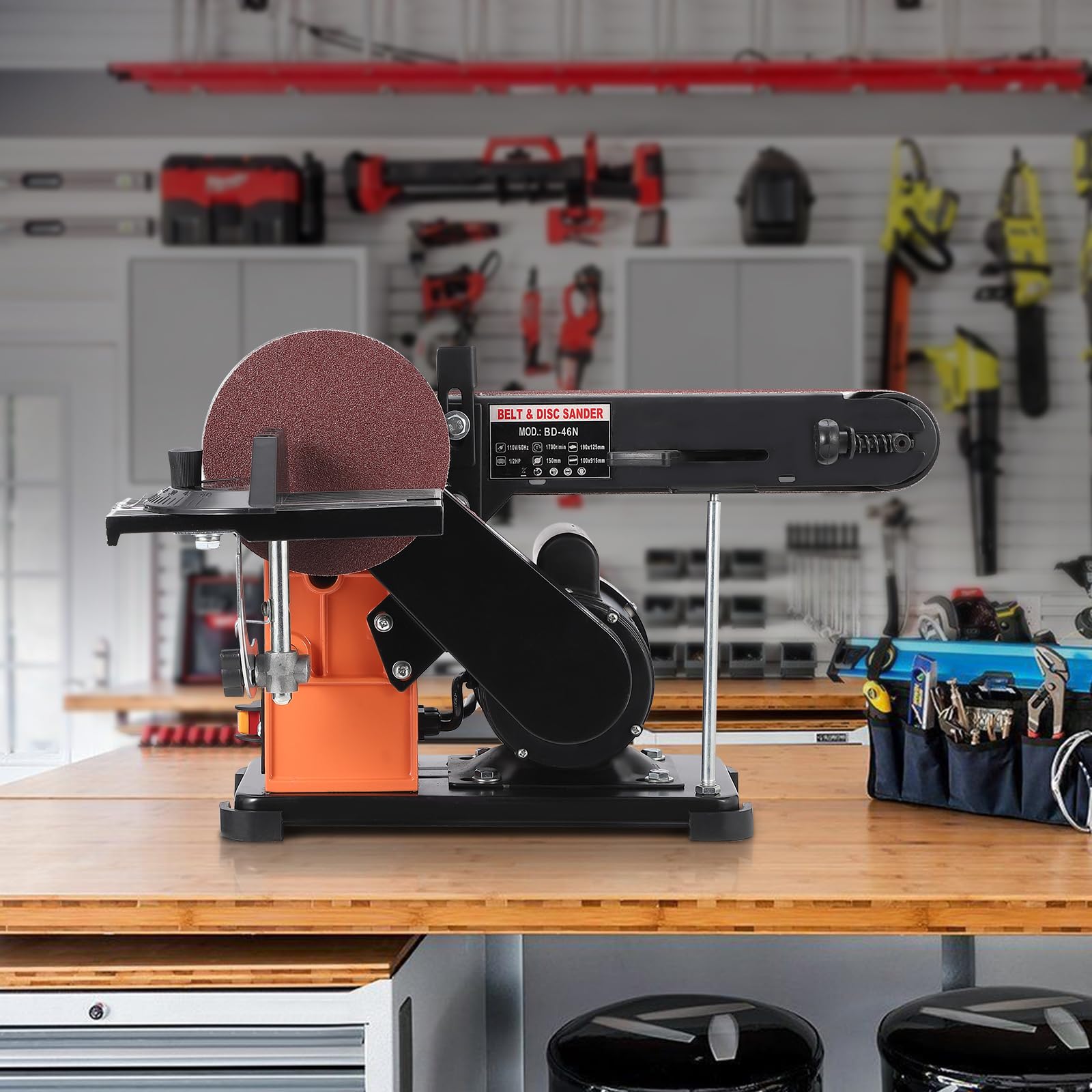 Powerful 1/2HP Benchtop Belt & Disc Sander - 4