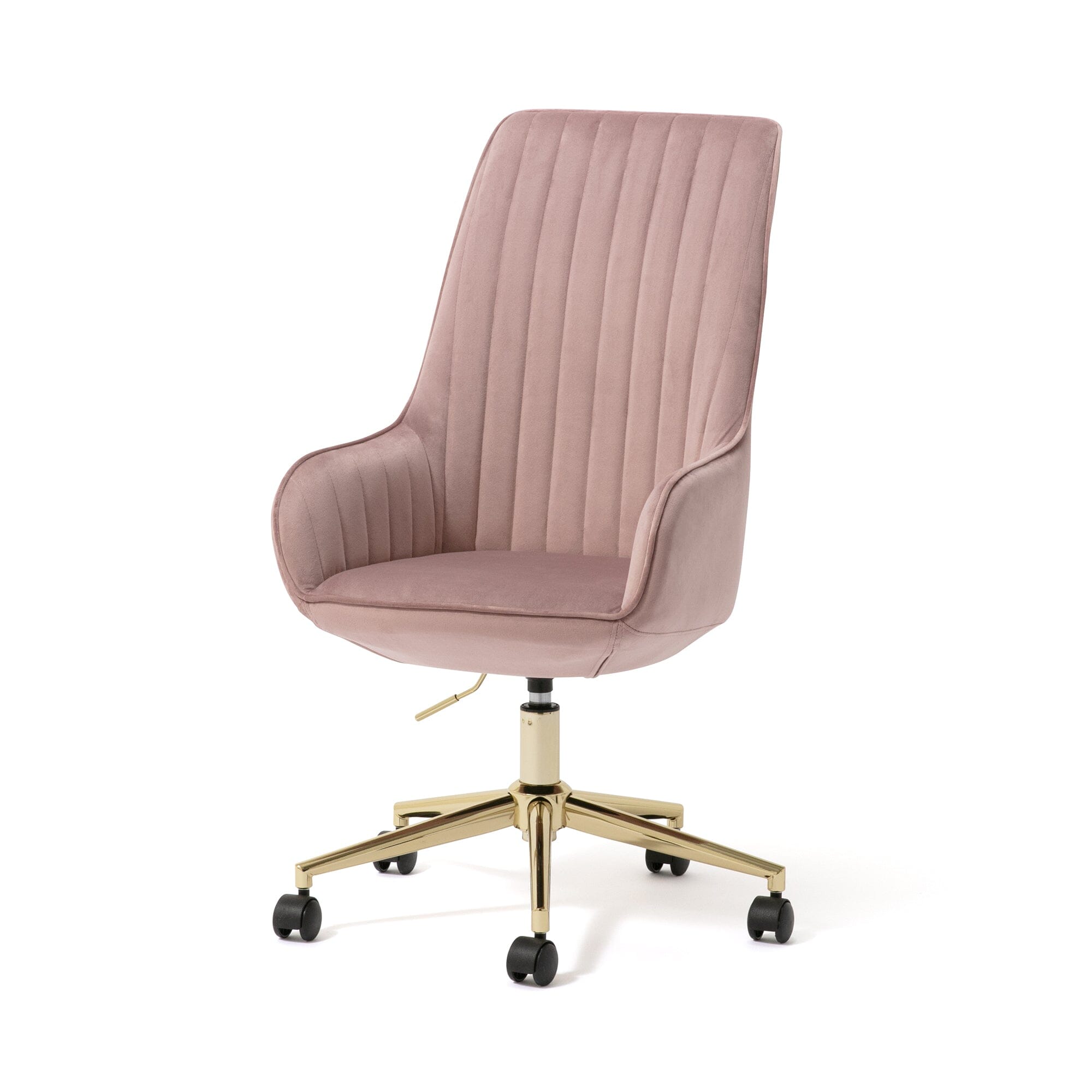 Eldorado High Back Office Desk Chair - Ergonomic Pink Computer Chair with Adjustable Height 660x700x980mm for Home & Office Workspace