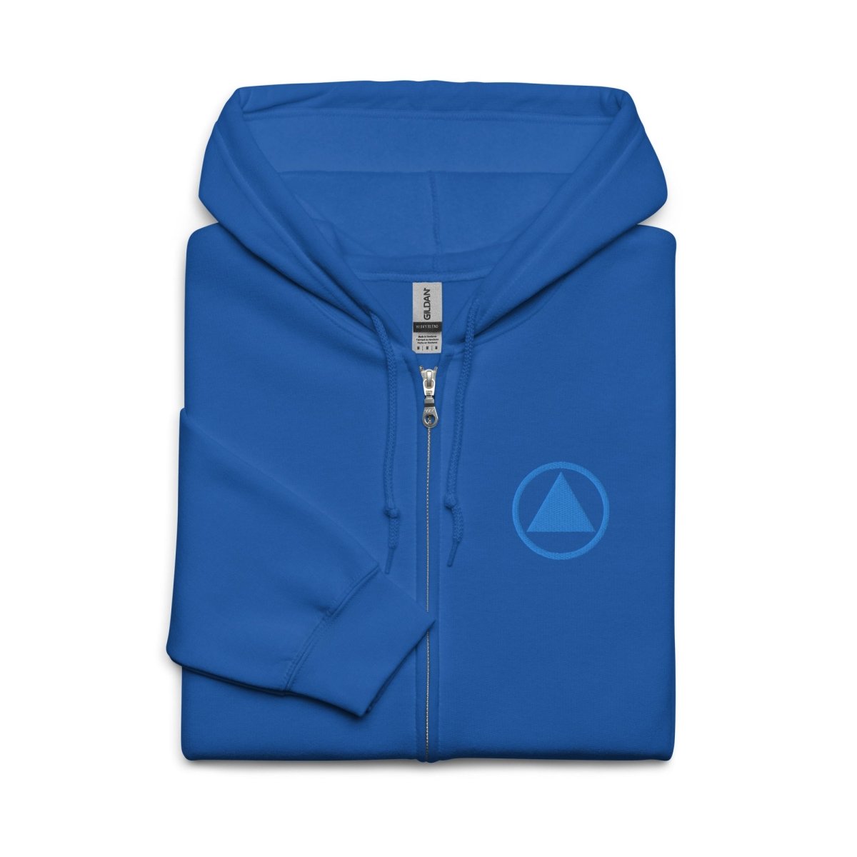 Strength Triangle Zip Hoodie - Unity, Service, Recovery Motif | Comfortable Pullover for Daily Wear & Recovery Support