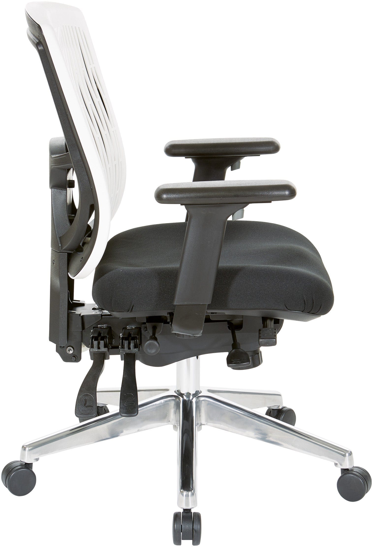 Office Star Contoured Plastic Back Manager's Chair [97898C] - Ergonomic Office Chair with Adjustable Height for Home & Business Workspaces