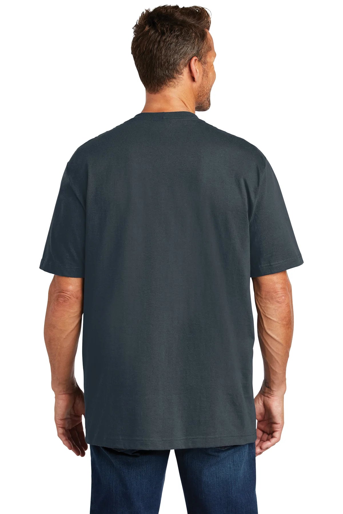 Carhartt Tall Workwear T-Shirts for Men with Custom Pockets - Bluestone - Durable Work Shirts for Construction, Landscaping & Outdoor Jobs