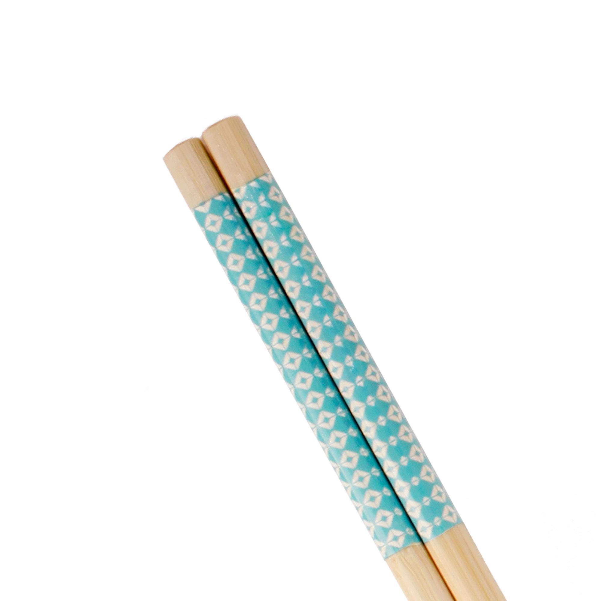 BambooMN 10-Piece Complete Sushi Making Kit with 2 Bamboo Rolling Mats, Rice Paddle, Spreader & 6 Pairs Blue Diamond Chopsticks – Perfect for Home Sushi Making, Japanese Cooking & DIY Party Fun