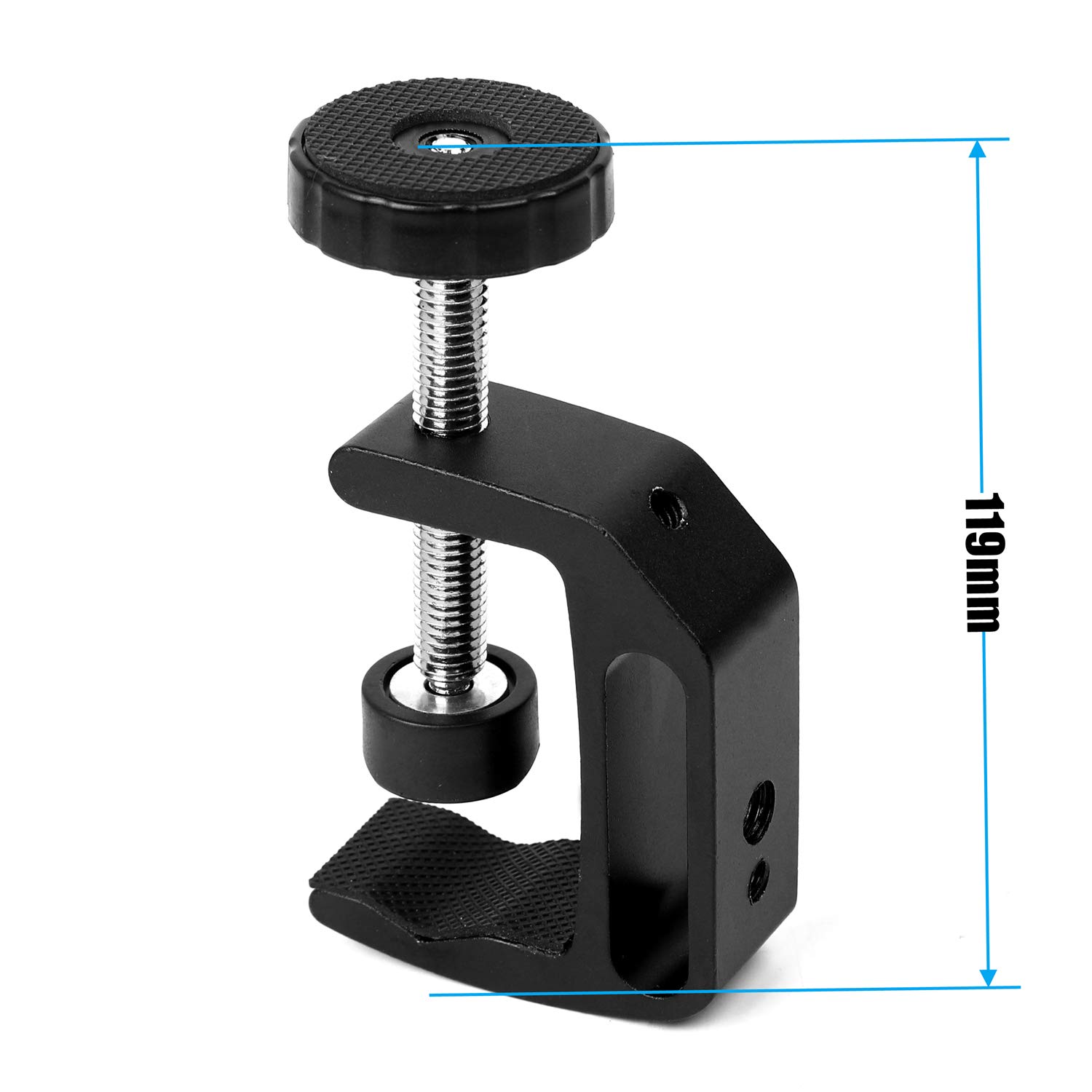 WANBY Camera Clamp Mount with Double Ballhead for DSLR, Monitor, LED Lights - Perfect for Studio & Desk Setup