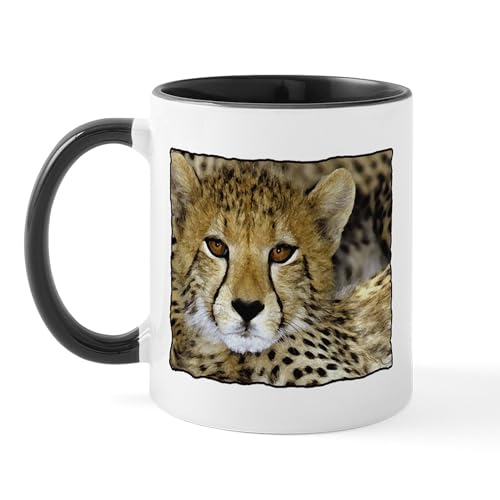 White/Black Inside - Cheetah Face Mug